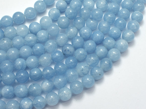 Jade - Aquamarine Light Blue 8mm Round-BeadXpert