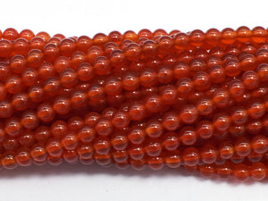 Carnelian Beads, Round, 4mm-BeadXpert