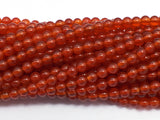 Carnelian Beads, Round, 4mm-BeadXpert