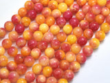 Jade - Yellow & Orange, 8mm Round-BeadXpert