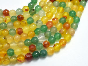 Rainbow Agate Beads, Round, 8mm, 15.5 Inch-BeadXpert