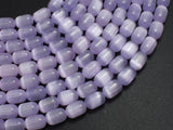 Selenite, Gypsum, Purple, 6x9mm Tube-Beadxpert