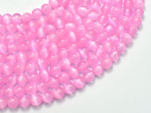 Selenite - Pink, 6mm (6.5mm) Round-BeadXpert