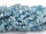 Aquamarine, 4-10mm Chips Beads, 32 Inch