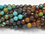 Natural Turquoise, 3mm (3.2mm), Micro Faceted Round