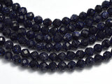 Blue Goldstone, 3mm Micro Faceted Round-BeadXpert