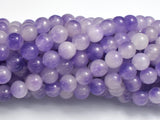 Jade - Purple & White, 8mm Round-BeadXpert