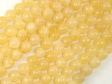 Yellow Jade Beads, Round, 8mm (8.5mm)-BeadXpert