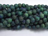 Matte Azurite Malachite Beads, 8mm Round Beads-BeadXpert