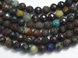 Natural Azurite, 4mm Micro Faceted Round-BeadXpert