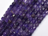 Amethyst, 5.5x5.5mm Faceted Cube Beads, 12.5 Inch-BeadXpert