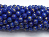 Mashan Jade - Lapis Blue, 8mm (8.5mm) Round-BeadXpert