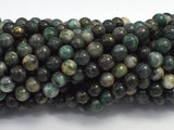 Pyrite in Green Jade, 6mm (6.3mm) Round-BeadXpert