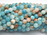 Jade - Blue & Orange, 6mm (6.5mm) Round-BeadXpert