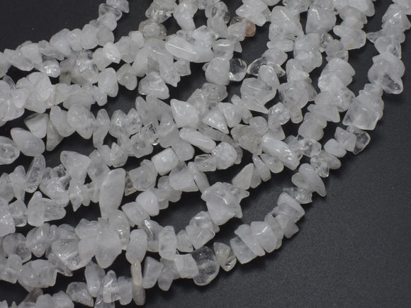 Clear Quartz, 4mm - 10mm Chips Beads, 33 Inch-BeadXpert