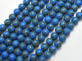 Howlite Turquoise - Blue with Gold Line, 8mm (8.3mm)-BeadXpert