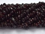 Red Garnet, 4mm - 10mm Pebble Chips Beads-BeadXpert