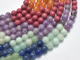 Mixed Stone, Rhodonite, Amazonite, Aventurine, Lepidolite, 6mm (6.7mm)-BeadXpert