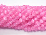 Selenite - Pink, 6mm (6.5mm) Round-BeadXpert