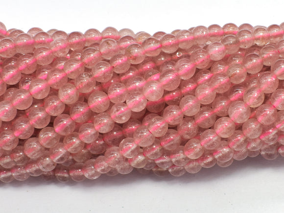 Strawberry Quartz, Lepidocrocite, 4mm (4.8mm) Round Beads-BeadXpert