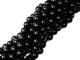 Black Tourmaline Beads, 8mm (8.5mm) Round Beads