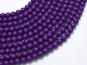 Purple Howlite, 6mm Round Beads-BeadXpert