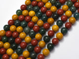 Alashan Agate-Green / Yellow / Red, 8mm-BeadXpert