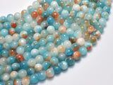 Jade - Blue & Orange, 6mm (6.5mm) Round-BeadXpert