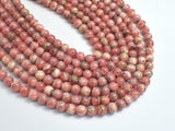 Rhodochrosite, 6mm Round Beads-BeadXpert