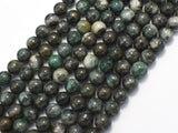 Pyrite in Green Jade, 8mm (8.5mm) Round-BeadXpert
