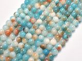 Jade - Blue & Orange, 6mm (6.5mm) Round-BeadXpert