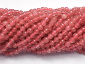 Jade - Strawberry Quartz Color, 4mm (4.5mm)-BeadXpert