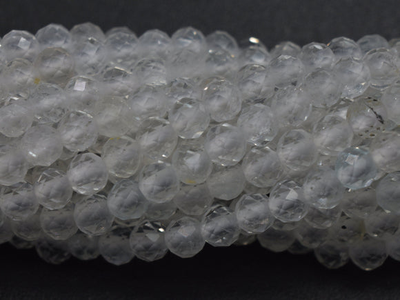 White Topaz Beads, 3mm (2.8mm) Micro Faceted Round-BeadXpert