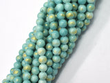 Mashan Jade - Green & Blue, 6mm (6.5mm) Round-BeadXpert