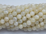 Milky White Moonstone, 6mm Round-BeadXpert
