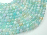 Banded Agate Beads, Light Blue, 6mm, 12.5 Inch, Approx 53 beads