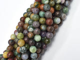 Indian Agate Beads, Fancy Jasper Beads, 8mm Round Beads-BeadXpert