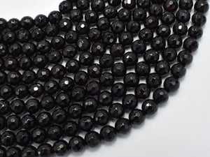 Black Onyx Beads, Faceted Round, 6mm-BeadXpert
