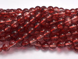 Quartz - Red, 8mm (7.8mm) Round-BeadXpert