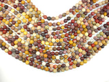 Matte Mookaite Beads, 6mm (6.8mm) Round Beads-BeadXpert