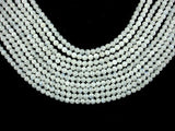 White Moonstone Beads, Round, 4mm