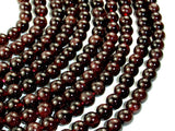 Red Garnet Beads, 6mm (6.8mm) Round Beads-BeadXpert