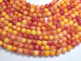 Jade - Yellow & Orange, 8mm Round-BeadXpert