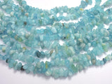 Aquamarine, 4-10mm Chips Beads, 32 Inch-BeadXpert