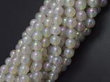 Mystic Coated White Agate, 8mm Round-BeadXpert