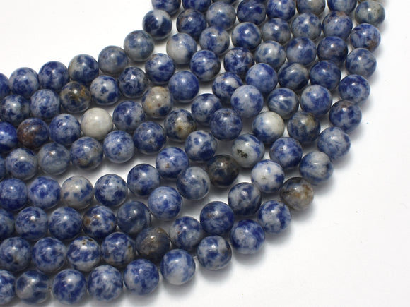 Blue Spot Jasper Beads, Round, 8mm-BeadXpert