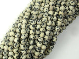 Matte Dalmation Jasper Beads, 4mm Round Beads-BeadXpert