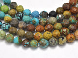 Natural Turquoise, 3mm (3.2mm), Micro Faceted Round-BeadXpert