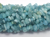 Aquamarine, 4-10mm Chips Beads, 32 Inch-BeadXpert