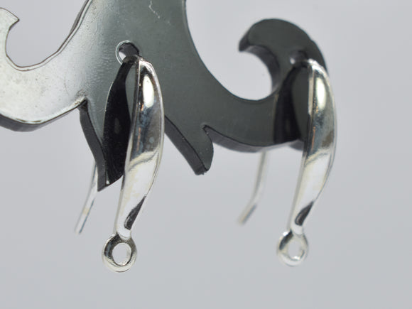 4pcs 925 Sterling Silver Earwire, Earring Hook, Fishhook, 8x16mm-BeadXpert